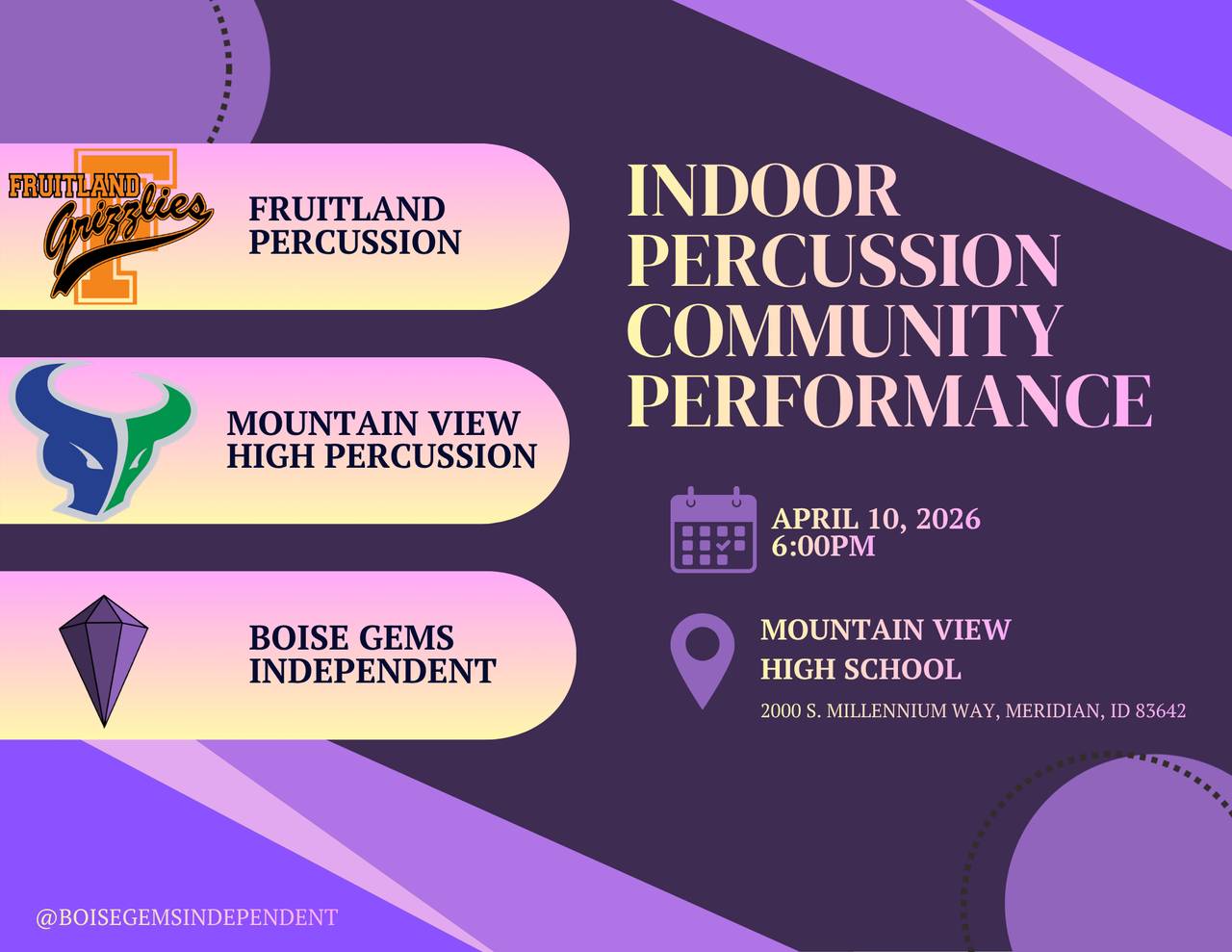 Cover for boise gems event, BGI Send-off Show